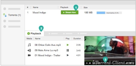 Воспроизведение потокового видео в uTorrent Воспроизведение потокового видео в uTorrent